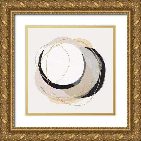 Ring of Gold I  Gold Ornate Wood Framed Art Print with Double Matting by PI Studio