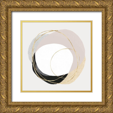 Ring of Gold II Gold Ornate Wood Framed Art Print with Double Matting by PI Studio