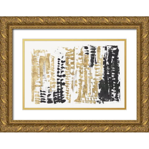 Aureate I  Gold Ornate Wood Framed Art Print with Double Matting by PI Studio