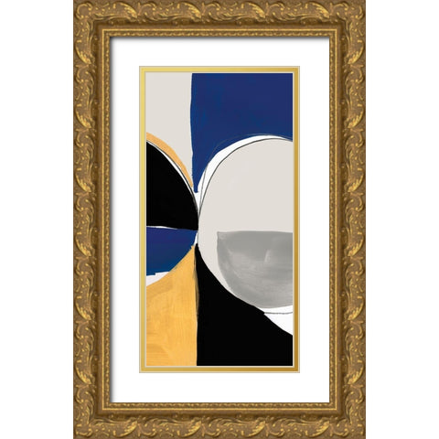 Azure Reflector II Gold Ornate Wood Framed Art Print with Double Matting by PI Studio