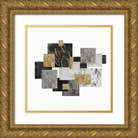 Building Blocks I  Gold Ornate Wood Framed Art Print with Double Matting by PI Studio