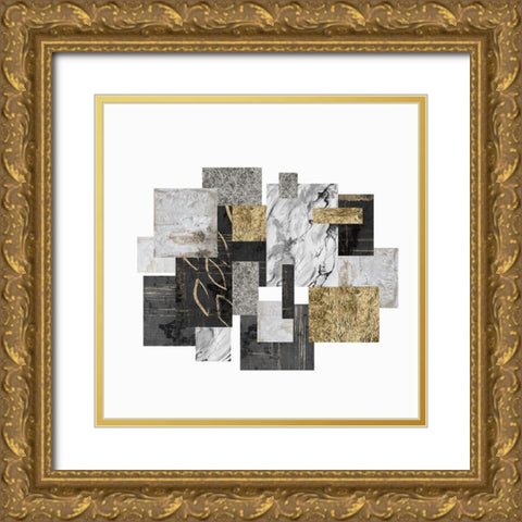 Building Blocks II Gold Ornate Wood Framed Art Print with Double Matting by PI Studio