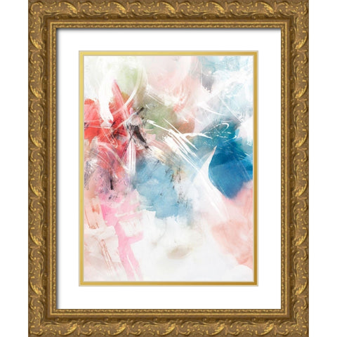 Soft Wash II Gold Ornate Wood Framed Art Print with Double Matting by PI Studio