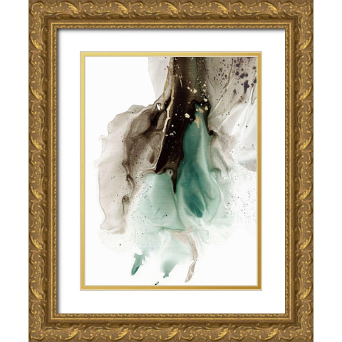 Green Flight I  Gold Ornate Wood Framed Art Print with Double Matting by PI Studio