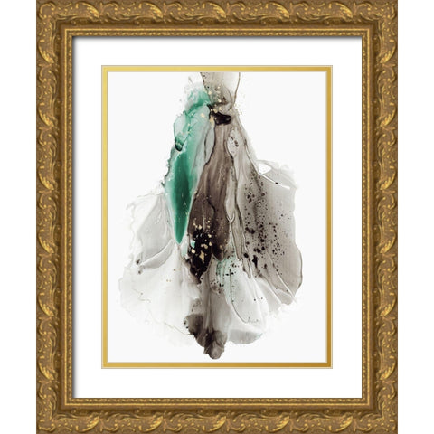 Green Flight II Gold Ornate Wood Framed Art Print with Double Matting by PI Studio