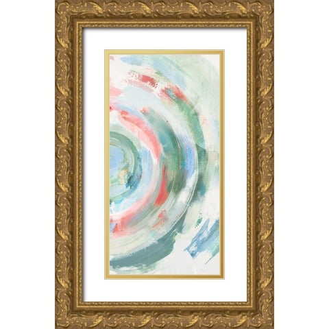 Pink Halo II  Gold Ornate Wood Framed Art Print with Double Matting by PI Studio