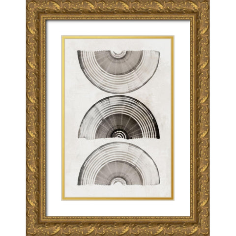 Sophisticatted Lines I  Gold Ornate Wood Framed Art Print with Double Matting by PI Studio