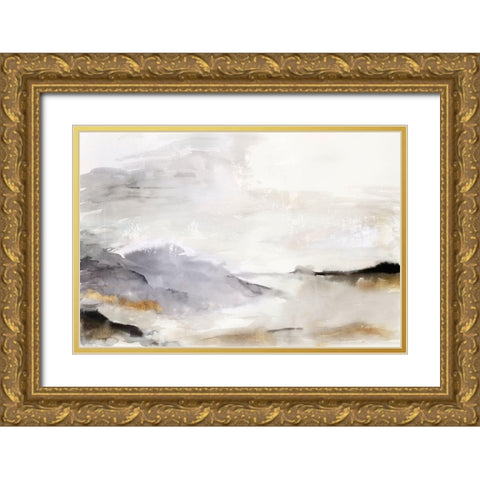 Hills in the Fog  Gold Ornate Wood Framed Art Print with Double Matting by PI Studio