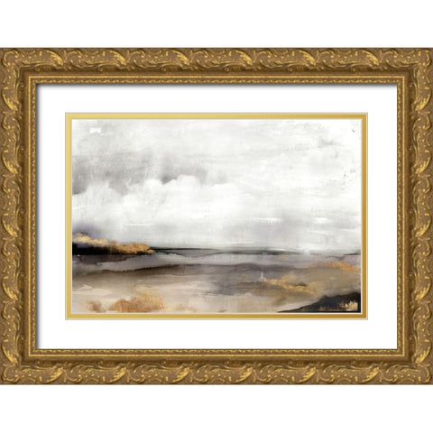 Break of Dawn  Gold Ornate Wood Framed Art Print with Double Matting by PI Studio