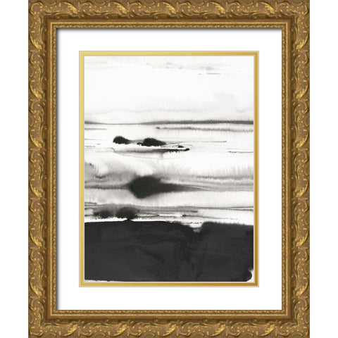 Rhythm of Sea II Gold Ornate Wood Framed Art Print with Double Matting by PI Studio