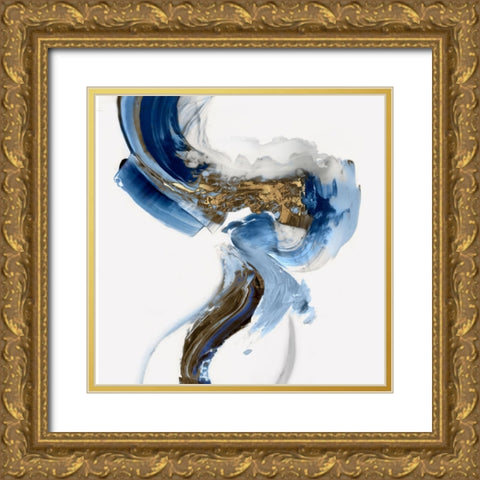 Splash of Abstract II  Gold Ornate Wood Framed Art Print with Double Matting by PI Studio