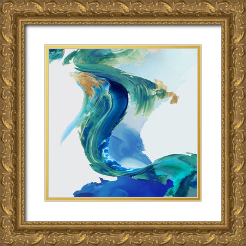 Splash of Stroke II  Gold Ornate Wood Framed Art Print with Double Matting by PI Studio