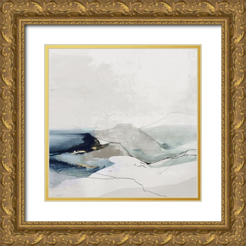 Delicate Dunes I  Gold Ornate Wood Framed Art Print with Double Matting by PI Studio