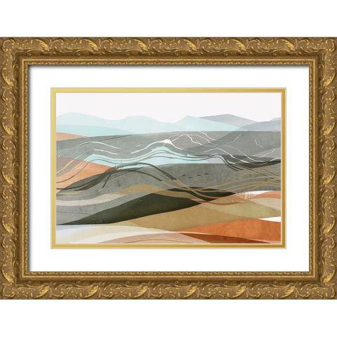 Desert Dunes II  Gold Ornate Wood Framed Art Print with Double Matting by PI Studio