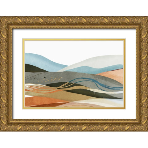 Desert Dunes III  Gold Ornate Wood Framed Art Print with Double Matting by PI Studio