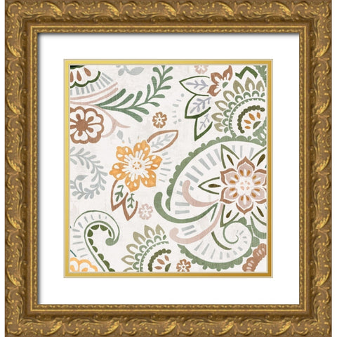 Golden Sunshine Gold Ornate Wood Framed Art Print with Double Matting by PI Studio