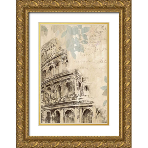 Architectural   Study I Gold Ornate Wood Framed Art Print with Double Matting by Pearce, Allison