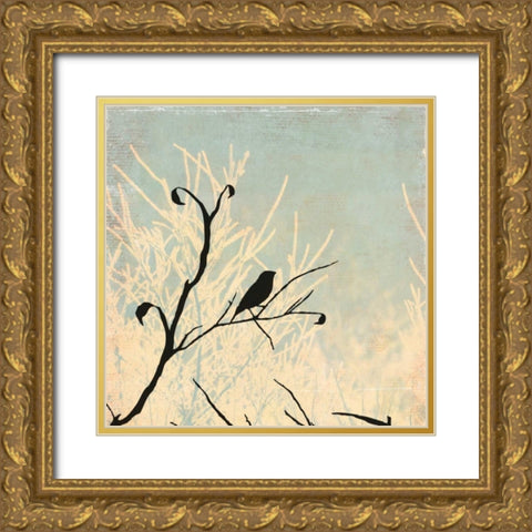 Sitting Gold Ornate Wood Framed Art Print with Double Matting by Pearce, Allison