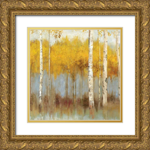Golden Grove I Gold Ornate Wood Framed Art Print with Double Matting by Pearce, Allison