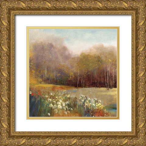 Garden Dreams I - Mini Gold Ornate Wood Framed Art Print with Double Matting by Pearce, Allison