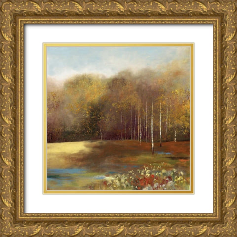 Garden Dreams II - Mini Gold Ornate Wood Framed Art Print with Double Matting by Pearce, Allison