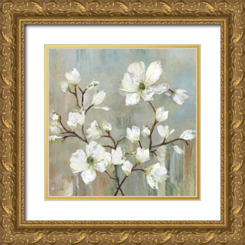 Sweetbay Magnolia II - Mini Gold Ornate Wood Framed Art Print with Double Matting by Pearce, Allison