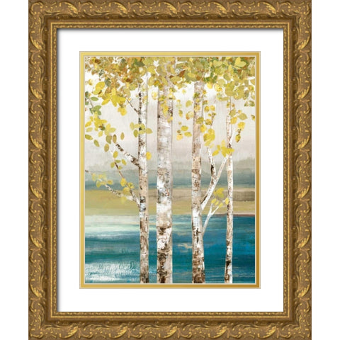 Down by the River II Gold Ornate Wood Framed Art Print with Double Matting by Pearce, Allison