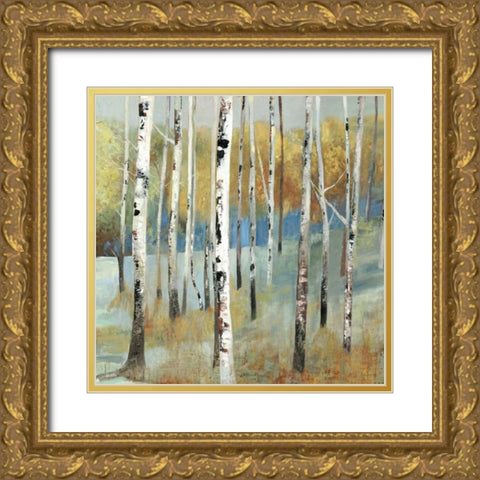 On the Hill Gold Ornate Wood Framed Art Print with Double Matting by Pearce, Allison