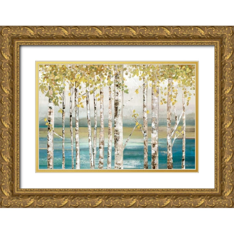 Down by the River Gold Ornate Wood Framed Art Print with Double Matting by Pearce, Allison
