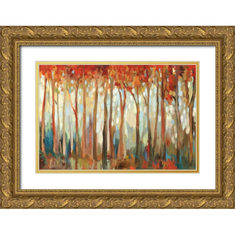 Marble Forest III Gold Ornate Wood Framed Art Print with Double Matting by Pearce, Allison