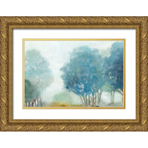 Blueberry Hill Gold Ornate Wood Framed Art Print with Double Matting by Pearce, Allison