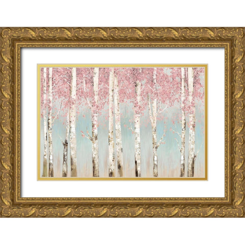 Evening Haze Blush Version  Gold Ornate Wood Framed Art Print with Double Matting by Pearce, Allison