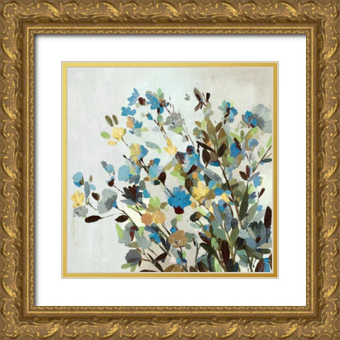 Spring Flowers Gold Ornate Wood Framed Art Print with Double Matting by Pearce, Allison