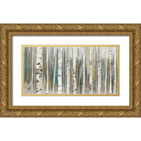 Birch Forest Gold Ornate Wood Framed Art Print with Double Matting by Pearce, Allison