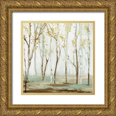 White on white landscape Gold Ornate Wood Framed Art Print with Double Matting by Pearce, Allison