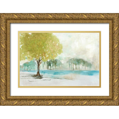 Solitude Gold Ornate Wood Framed Art Print with Double Matting by Pearce, Allison