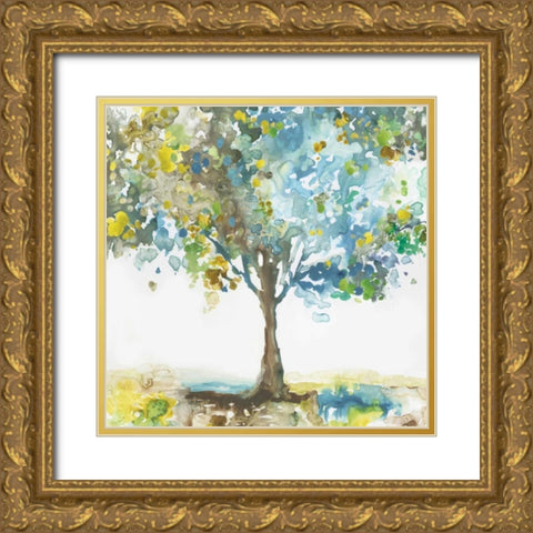 Majestic blue Gold Ornate Wood Framed Art Print with Double Matting by Pearce, Allison