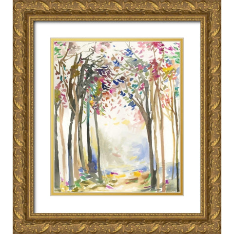Sunny path I Gold Ornate Wood Framed Art Print with Double Matting by Pearce, Allison