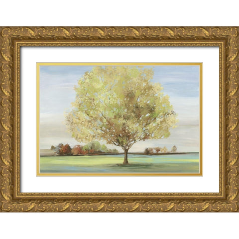 Greenery  Gold Ornate Wood Framed Art Print with Double Matting by Pearce, Allison