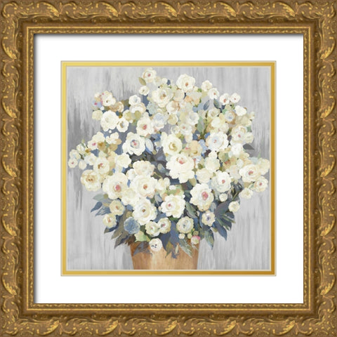 Budding Blossoms Gold Ornate Wood Framed Art Print with Double Matting by Pearce, Allison