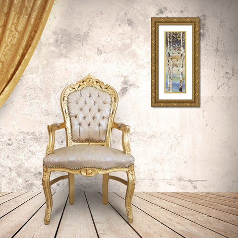 Dark Birch I  Gold Ornate Wood Framed Art Print with Double Matting by Pearce, Allison