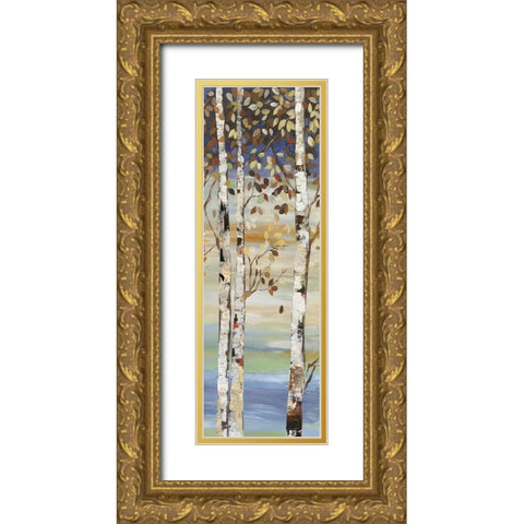 Dark Birch I  Gold Ornate Wood Framed Art Print with Double Matting by Pearce, Allison