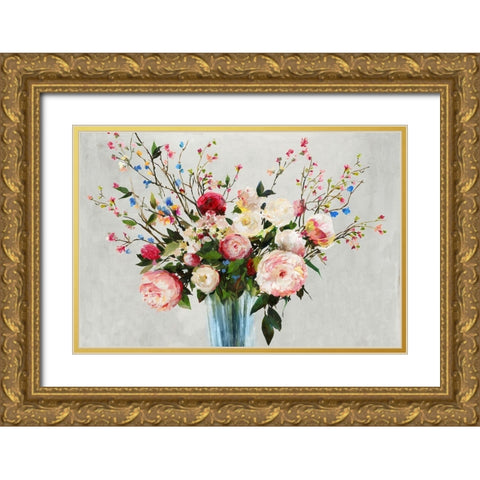 Grenada Flowers  Gold Ornate Wood Framed Art Print with Double Matting by Pearce, Allison