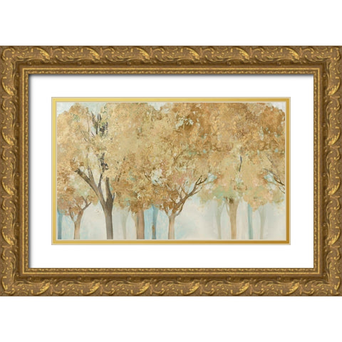 Walk Along I Gold Ornate Wood Framed Art Print with Double Matting by Pearce, Allison