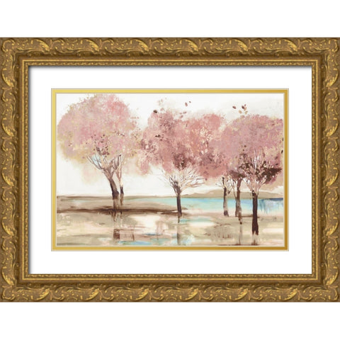Spring Transition Gold Ornate Wood Framed Art Print with Double Matting by Pearce, Allison