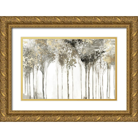 Golden Forest Lookout  Gold Ornate Wood Framed Art Print with Double Matting by Pearce, Allison