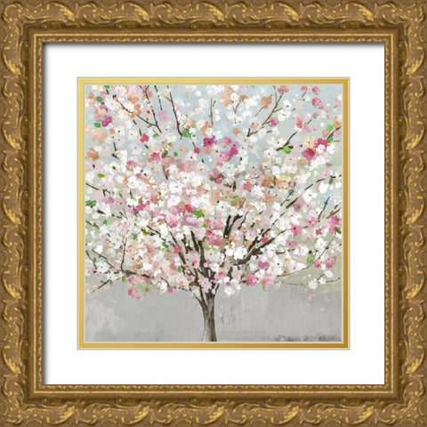 Spring Love Gold Ornate Wood Framed Art Print with Double Matting by Pearce, Allison