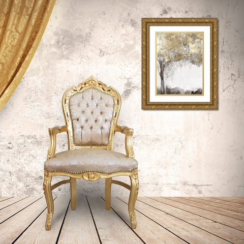 Gold Again Gold Ornate Wood Framed Art Print with Double Matting by Pearce, Allison