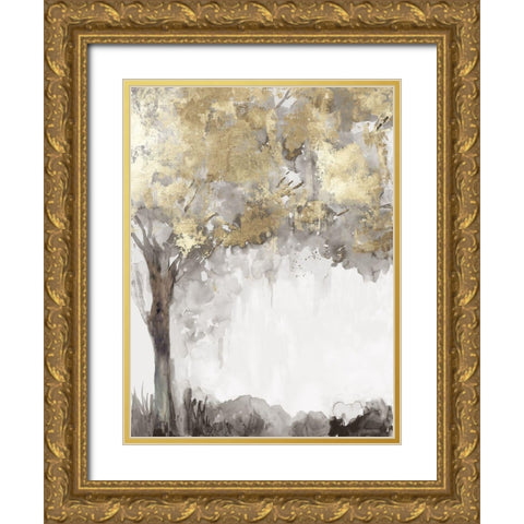 Gold Again Gold Ornate Wood Framed Art Print with Double Matting by Pearce, Allison
