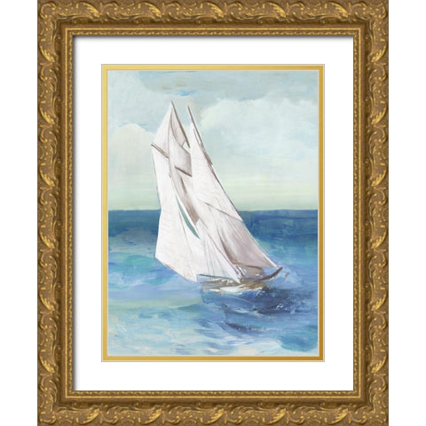 Kiana Gold Ornate Wood Framed Art Print with Double Matting by Pearce, Allison